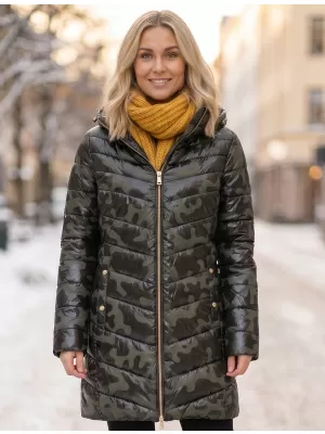 Dámský kabát SAM 73 ALISHA WB 806 TMAVĚ ZELENÁ