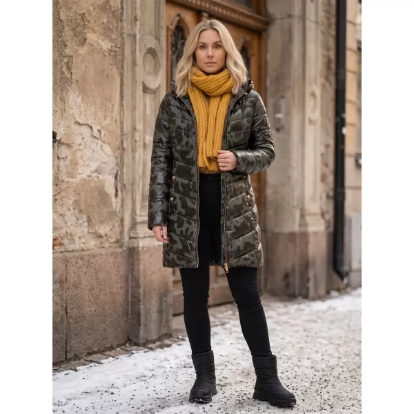  Dámský kabát SAM 73 ALISHA WB 806 TMAVĚ ZELENÁ 