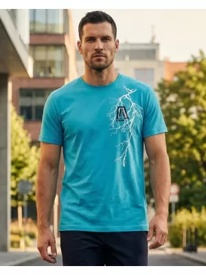 Pánské triko ALTISPORT CARRYOVER ALM027F29 TYRKYSOVÁ