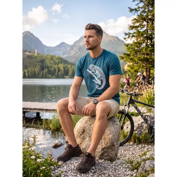  Pánské triko ALTISPORT CARRYOVER ALM017129 PETROLEJOVÁ 