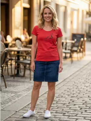Dámské triko ALTISPORT ALW030F61 ČERVENÁ