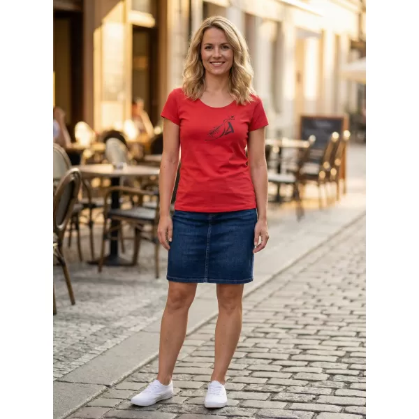  Dámské triko ALTISPORT ALW030F61 ČERVENÁ 