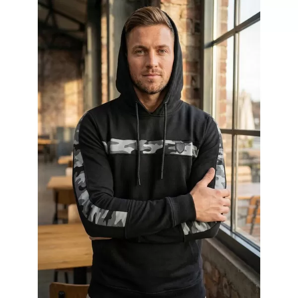  Pánská prodloužená mikina KIXMI KENNY ČERNÁ 