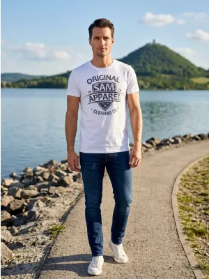 Pánské triko SAM 73 LIAM MT 768 BÍLÁ
