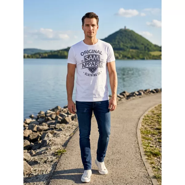  Pánské triko SAM 73 LIAM MT 768 BÍLÁ 