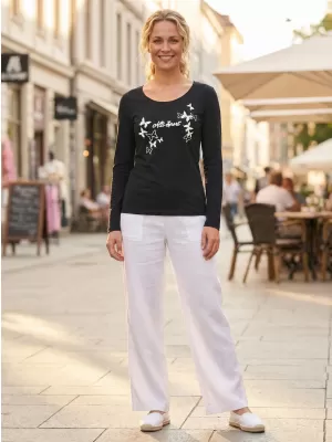 Dámské triko ALTISPORT CARRYOVER ALW011169 NAVY/BÍLÁ