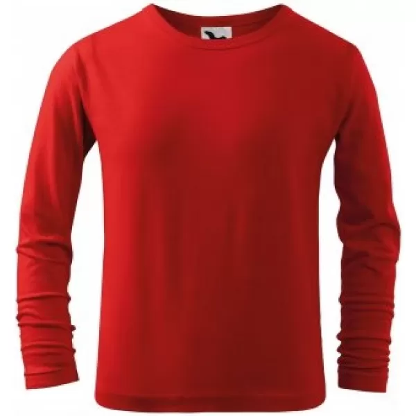  Dětské triko MALFINI FIT-T LS 121 ČERVENÁ 