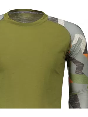 Pánské termo triko SENSOR MERINO IMPRESS 19200021 SAFARI/CAMO
