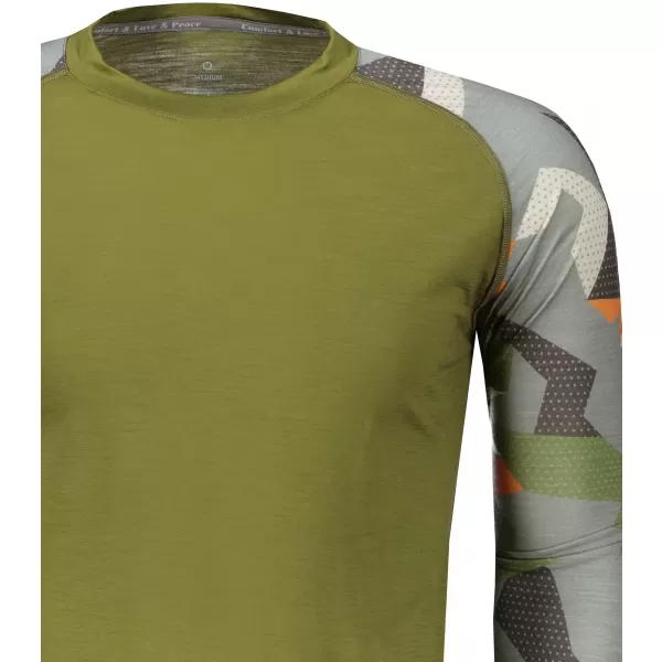  Pánské termo triko SENSOR MERINO IMPRESS 19200021 SAFARI/CAMO 