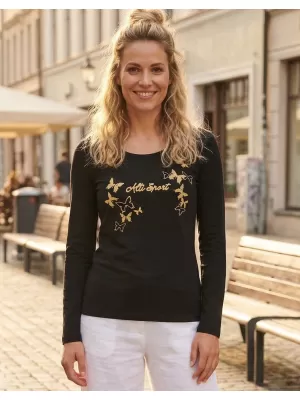 Dámské triko ALTISPORT CARRYOVER ALW011169 ČERNOZLATÁ