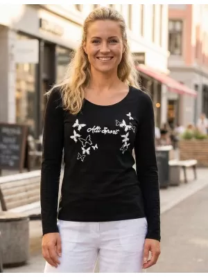 Dámské triko ALTISPORT CARRYOVER ALW011169 ČERNOBÍLÁ