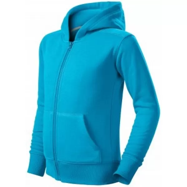  Dětská mikina MALFINI TRENDY ZIPPER 412 TYRKYSOVÁ 