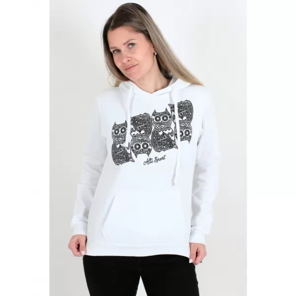  Dámská mikina ALTISPORT ALW005JN795 BÍLÁ 