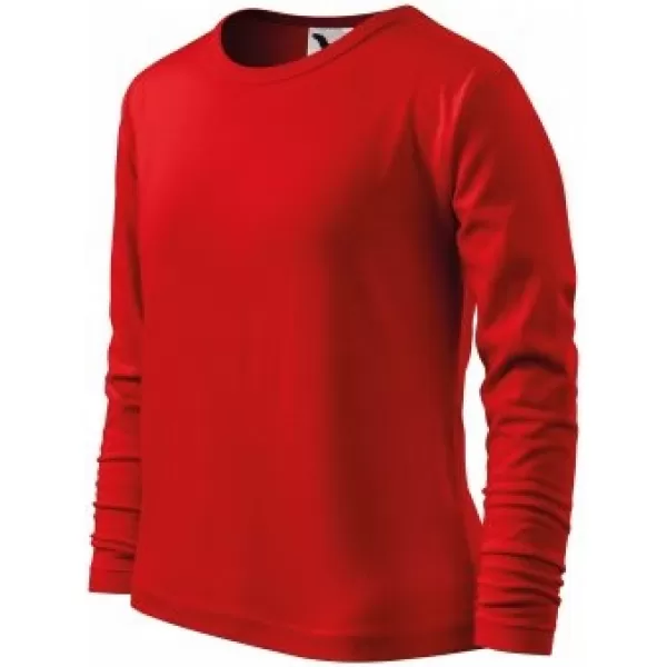  Dětské triko MALFINI FIT-T LS 121 ČERVENÁ 