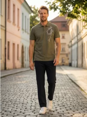 Pánské triko ALTISPORT CARRYOVER ALM027203 KHAKI