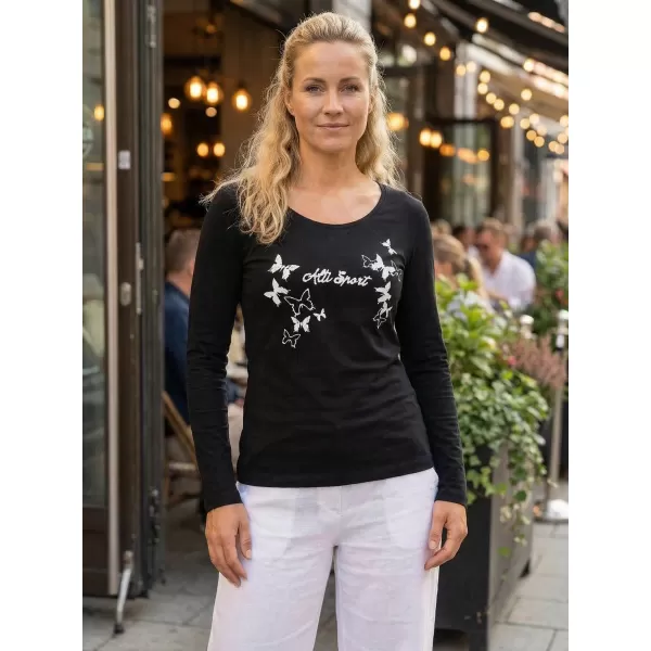  Dámské triko ALTISPORT CARRYOVER ALW011169 ČERNOBÍLÁ 