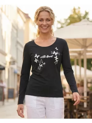 Dámské triko ALTISPORT CARRYOVER ALW011169 NAVY/BÍLÁ