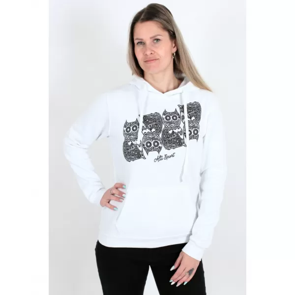  Dámská mikina ALTISPORT ALW005JN795 BÍLÁ 
