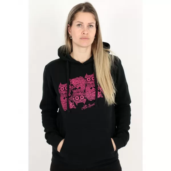  Dámská mikina ALTISPORT ALW005JN795 ČERNORŮŽOVÁ 
