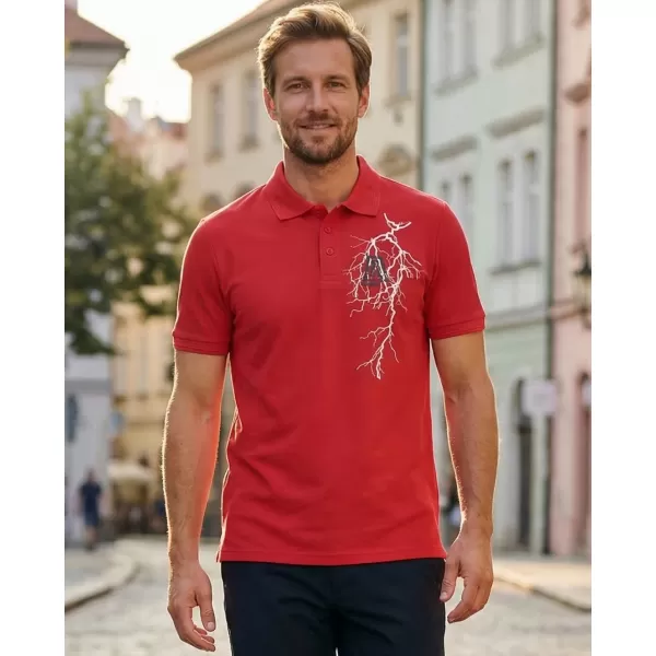  Pánské triko ALTISPORT CARRYOVER ALM027203 ČERVENÁ 