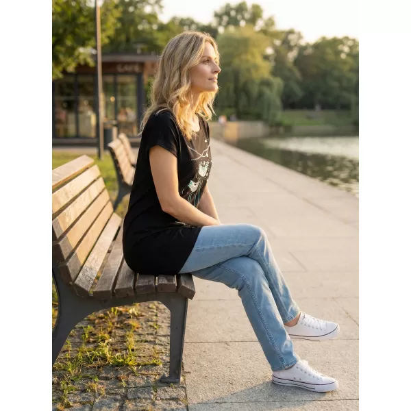  Dámské prodloužené triko ALTISPORT CARRYOVER ALW043123 ČERNÁ/TYRKYSOVÁ 