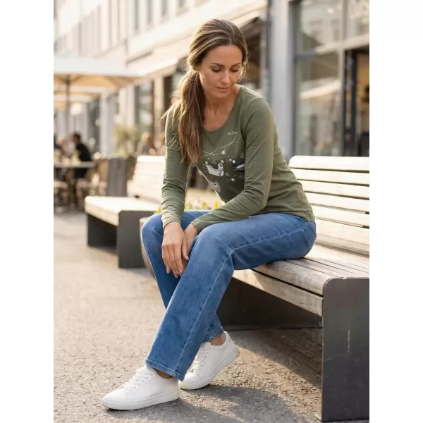  Dámské triko s dlouhým rukávem ALTISPORT CARRYOVER ALW043169 KHAKI 