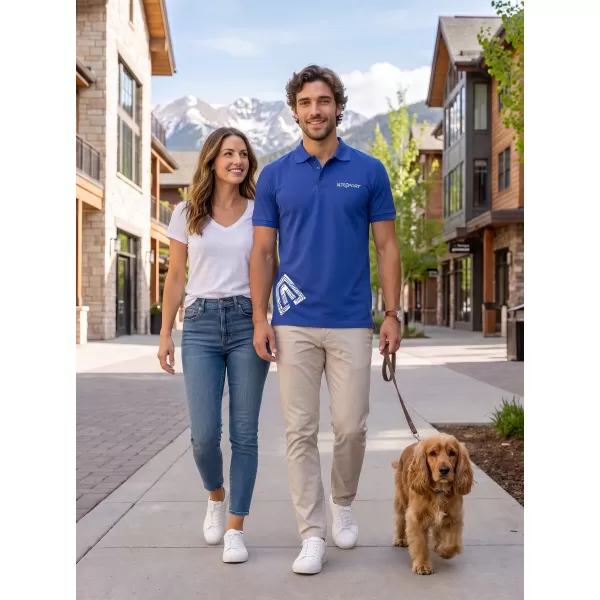  Pánské triko s límečkem ALTISPORT ALM013203 KRÁLOVSKÁ MODRÁ 