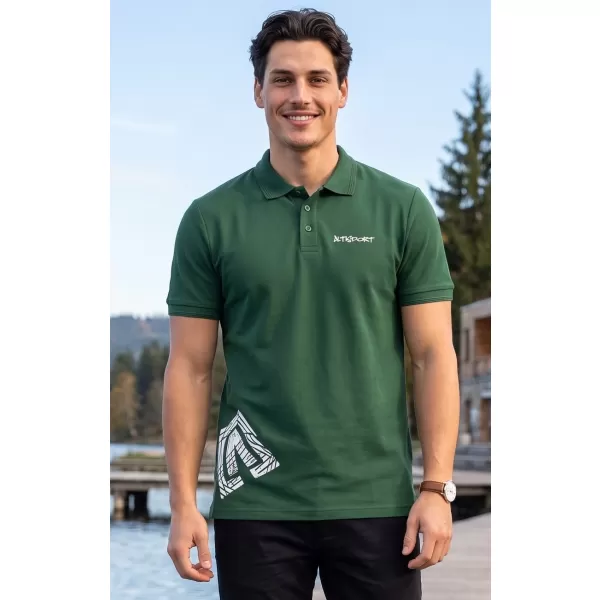  Pánské triko s límečkem ALTISPORT ALM013203 LAHVOVĚ ZELENÁ 