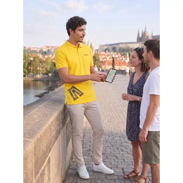  Pánské triko s límečkem ALTISPORT ALM013203 ŽLUTÁ 