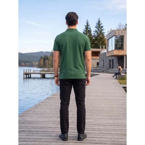  Pánské triko s límečkem ALTISPORT ALM013203 LAHVOVĚ ZELENÁ 