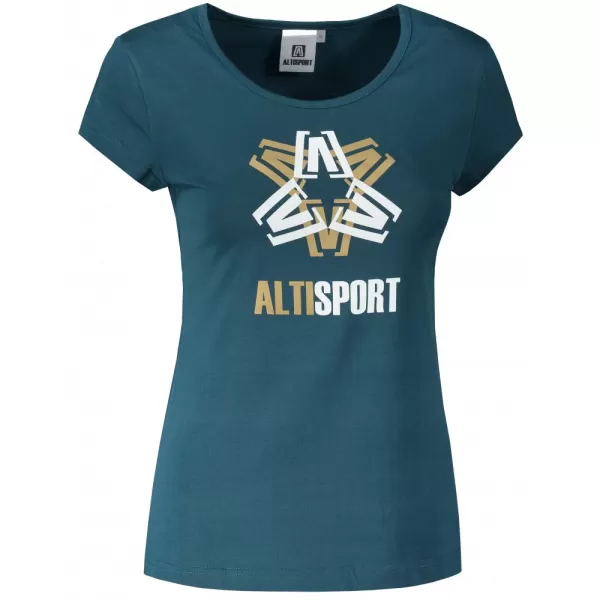  Dámské triko ALTISPORT ALW046122 PETROLEJOVÁ 