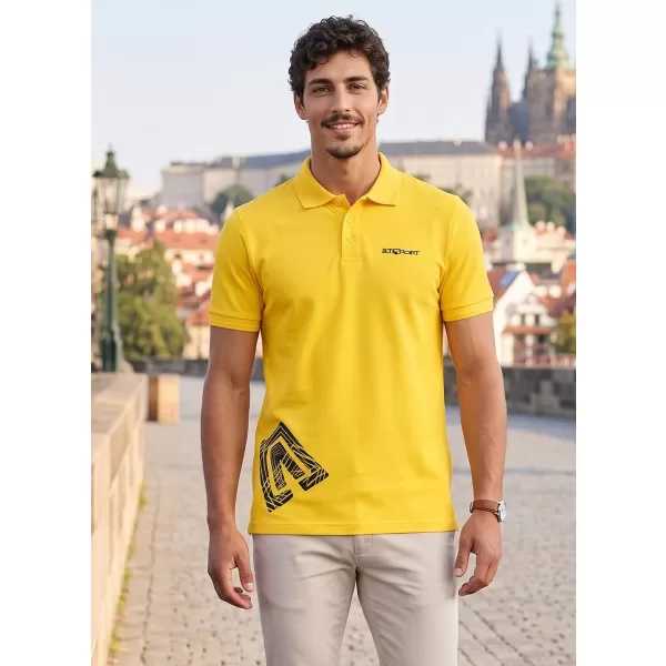  Pánské triko s límečkem ALTISPORT ALM013203 ŽLUTÁ 