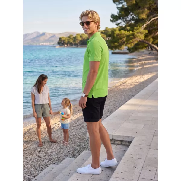  Pánské triko s límečkem ALTISPORT ALM013203 APPLE GREEN 