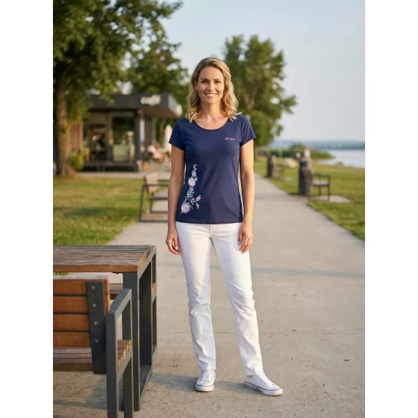  Dámské triko ALTISPORT ALW055122 PŮLNOČNÍ MODRÁ/RŮŽOVÁ 