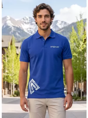 Pánské triko s límečkem ALTISPORT ALM013203 KRÁLOVSKÁ MODRÁ