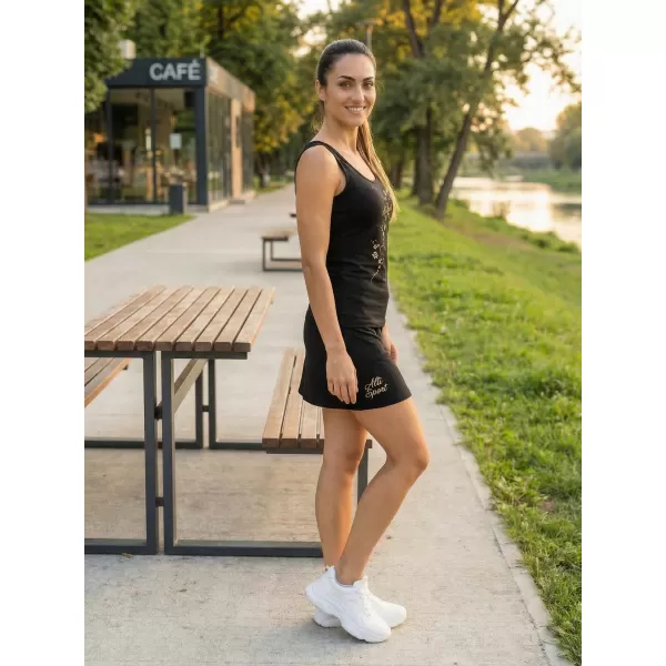  Dámské tílko ALTISPORT CARRYOVER ALW009136 ČERNOZLATÁ 