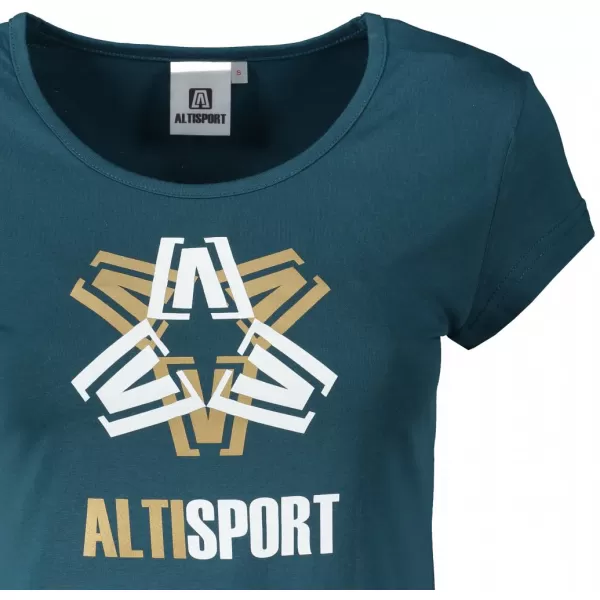  Dámské triko ALTISPORT ALW046122 PETROLEJOVÁ 