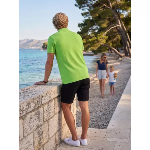  Pánské triko s límečkem ALTISPORT ALM013203 APPLE GREEN 