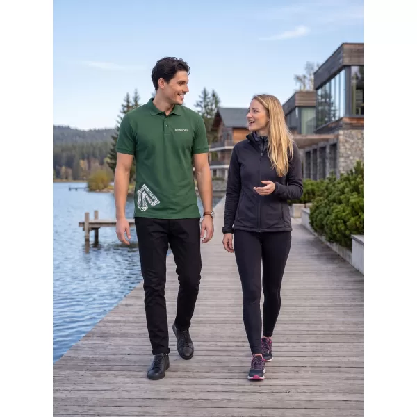  Pánské triko s límečkem ALTISPORT ALM013203 LAHVOVĚ ZELENÁ 