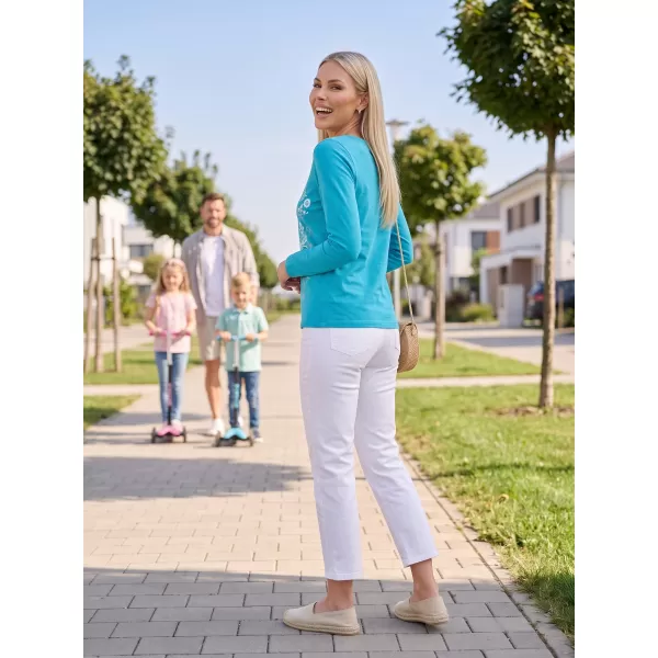  Dámské triko s dlouhým rukávem ALTISPORT CARRYOVER ALW029169 TYRKYSOVÁ 