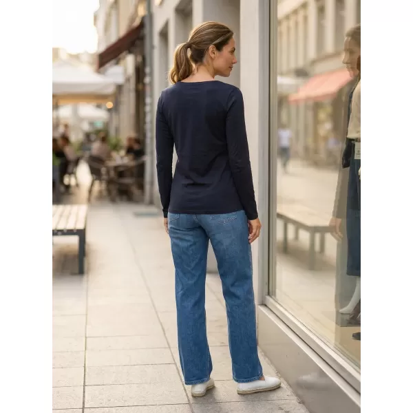  Dámské triko s dlouhým rukávem ALTISPORT CARRYOVER ALW043169 NÁMOŘNÍ MODRÁ/MODRÁ 