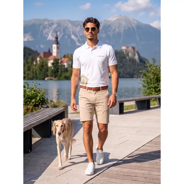  Pánské triko s límečkem ALTISPORT ALM013203 BÍLÁ 