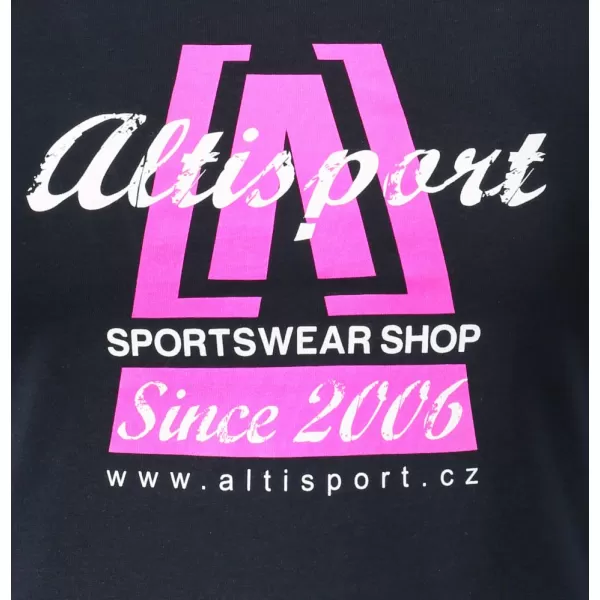  Dámské triko ALTISPORT ALW047122 NÁMOŘNÍ MODRÁ/RŮŽOVÁ 