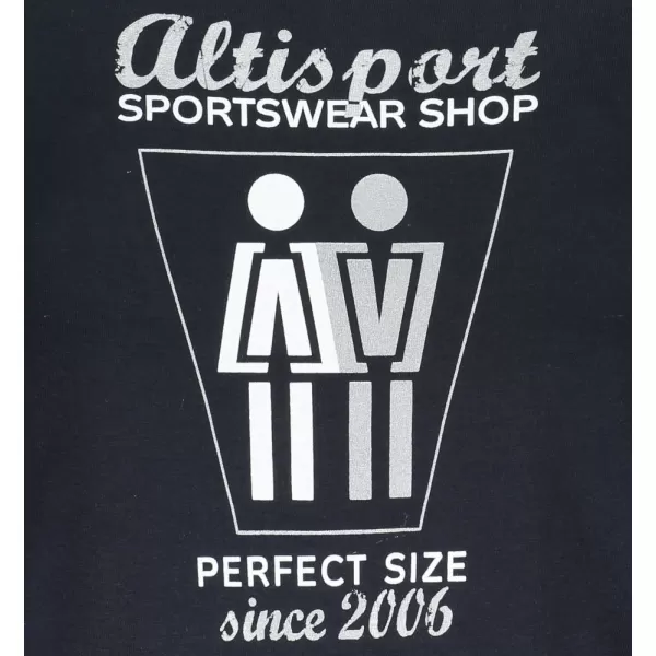  Dámské triko ALTISPORT ALW049122 NÁMOŘNÍ MODRÁ/STŘÍBRNÁ 