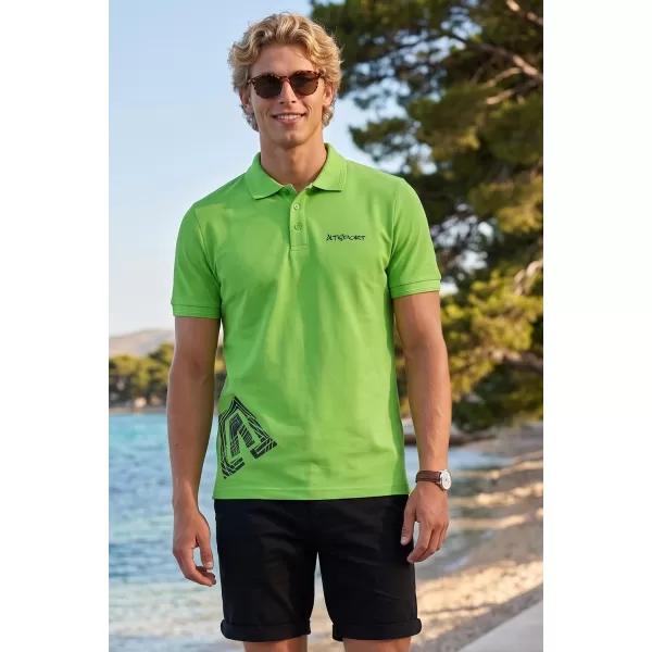  Pánské triko s límečkem ALTISPORT ALM013203 APPLE GREEN 