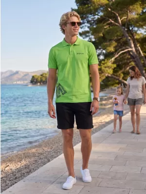 Pánské triko s límečkem ALTISPORT ALM013203 APPLE GREEN