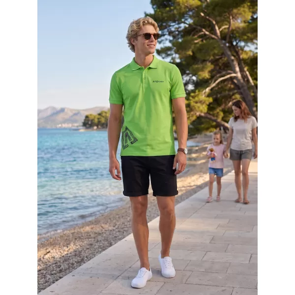  Pánské triko s límečkem ALTISPORT ALM013203 APPLE GREEN 