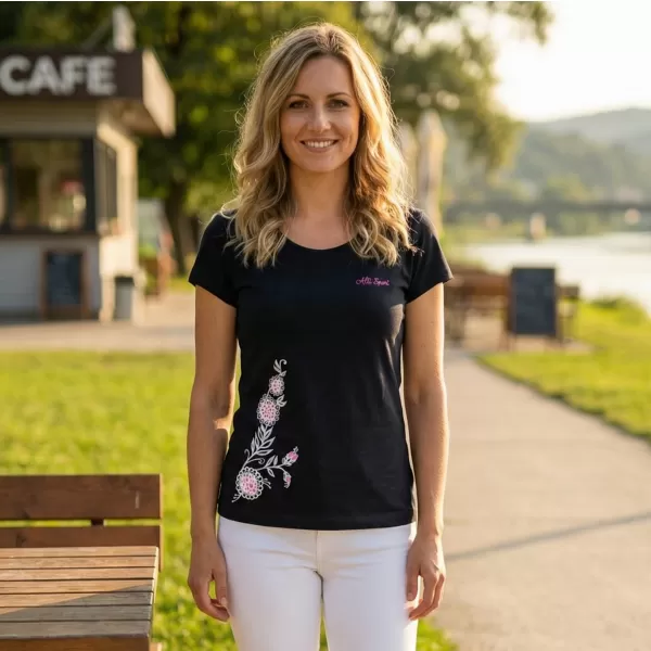  Dámské triko ALTISPORT ALW055122 NÁMOŘNÍ MODRÁ 