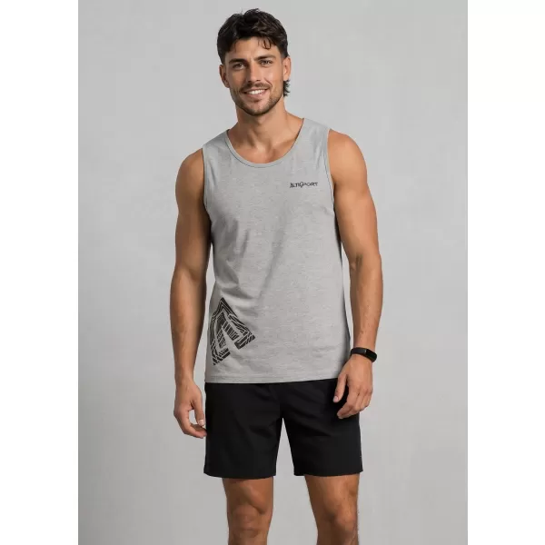  Pánské tílko ALTISPORT ALM013142 TMAVĚ ŠEDÝ MELÍR 