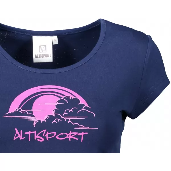  Dámské triko ALTISPORT ALW044122 PŮLNOČNÍ MODRÁ 